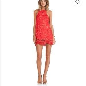 Revolve Lovers + Friends Caspian shift red mini dress size xS